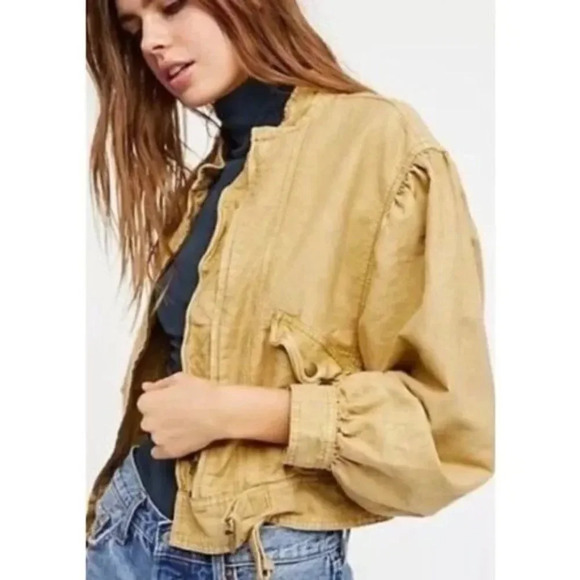 Free People Poet Jacket in Fawn - Picture 2 of 6